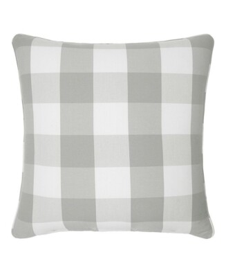 NIP Set Of 2 Rose Tree Julianne Euro Shams 26''x26'' Grey Buffalo Plaid $180
