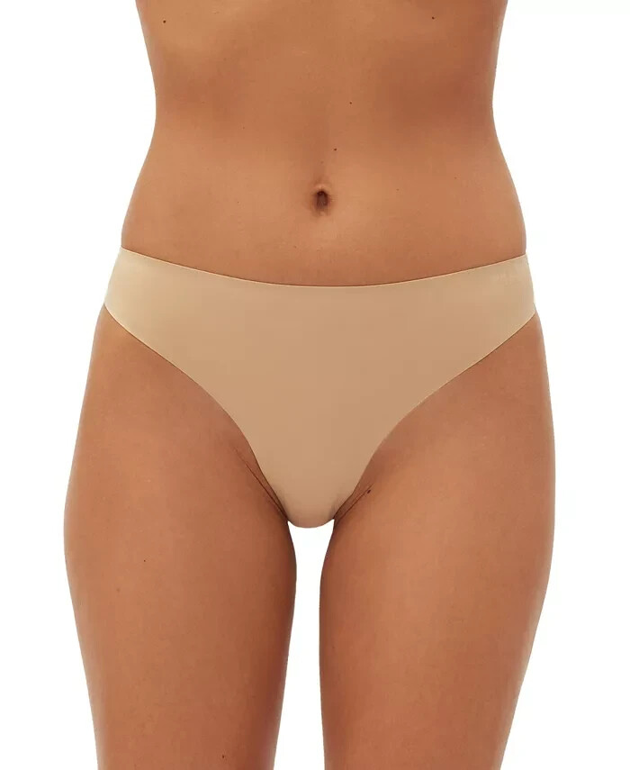 GAP GapBody Women's Everyday Essentials Laser Bonded Thong GPW00383 - Beige - XS