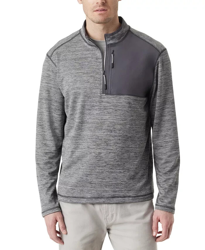 BASS OUTDOOR Climber Quarter-Zip Pullover Men's XL Forged Iron Mock Neck L/S~ - Picture 1 of 17