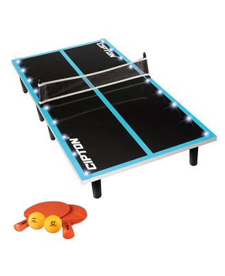 Cipton Sports Mini LED Ping Pong Tabletop Set Net Balls Paddles Table incl. NEW
