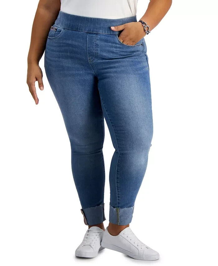 Tommy Hilfiger Plus Size TH Flex Gramercy Pull-On Skinny Jeans Women's 16W Multi - Picture 1 of 18