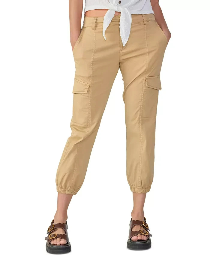 Sanctuary Rebel Cargo Pants Women's 28 True Khaki Tapered Leg Button Zip Closure - Picture 1 of 20