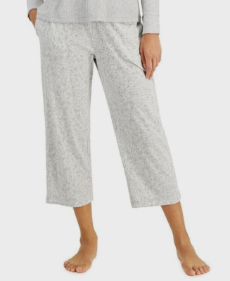 Charter Club Women's Capri Cropped Cotton Pajama Pants Vineyard