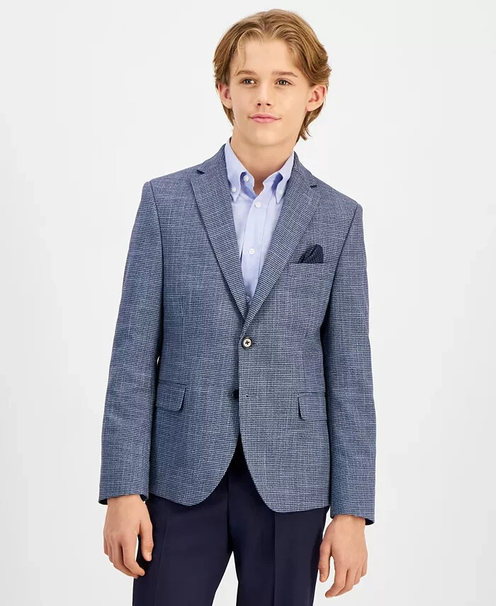 B By Brooks Brothers Classic Stretch Suit Jacket Big Boys 14R Navy Button Front - Picture 1 of 18