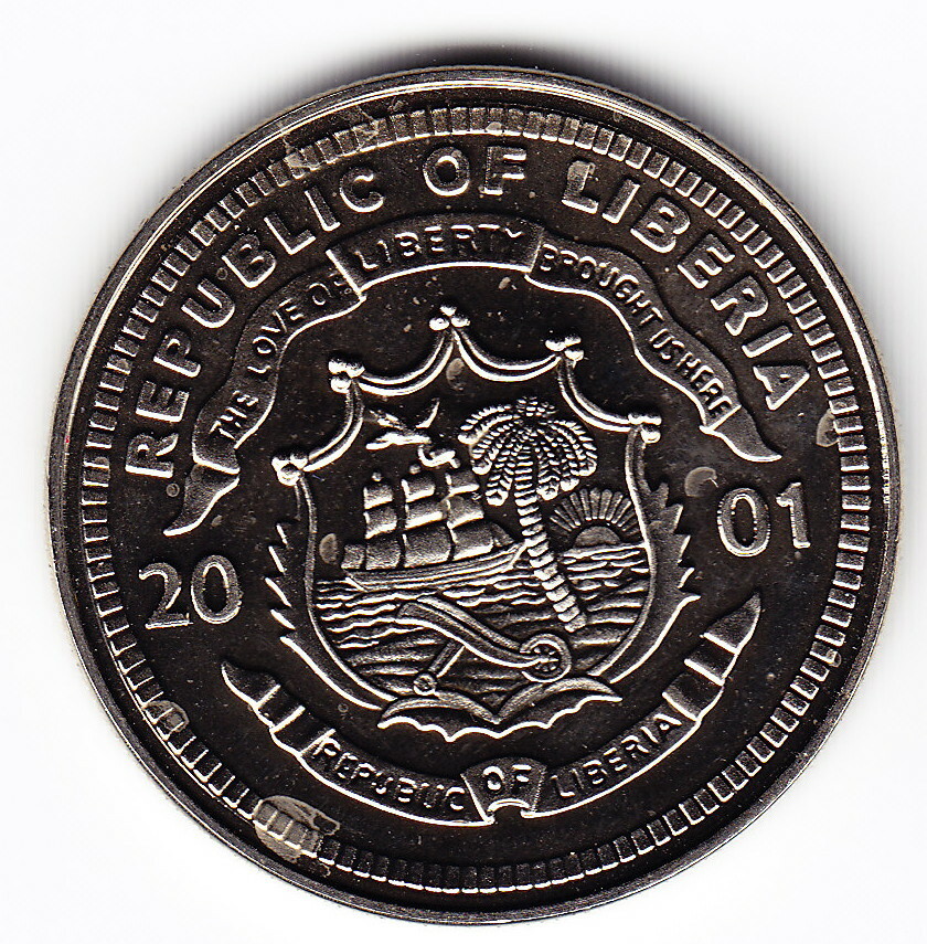 2001 Liberia George W. Bush Commemorative $10 Coin