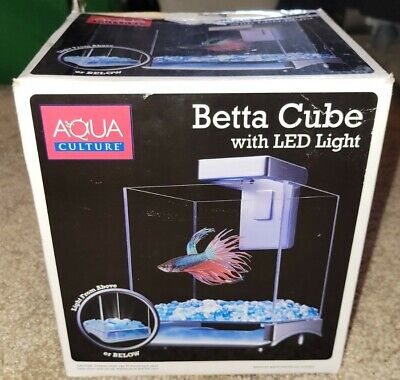 Betta Fish Tank .3 Gal Cube Aquarium with Light from Above/Below FREE SHIPPING!!