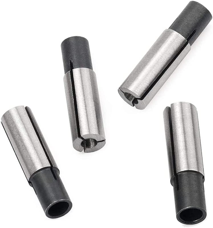 4 Pieces High-Carbon Steel Collet Die Grinder Chuck Driver Adapter 1/4