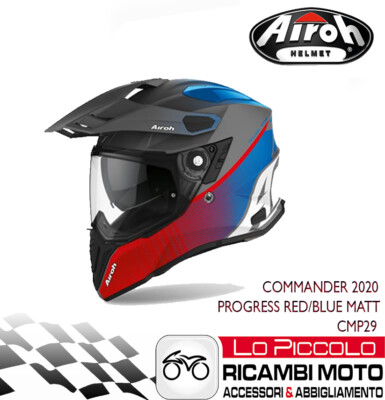 CMP29 Helmet Enduro Integral Airoh Commander Progress Red/Blue Matt Mis XL