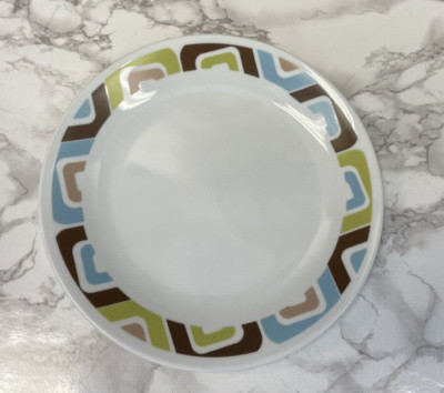 Corelle Squared pattern luncheon- 8.5  plate NEW