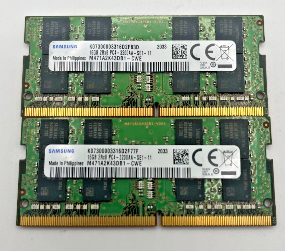 Samsung 32GB (2x16GB) PC4-3200AA SO-DIMM Memory RAM