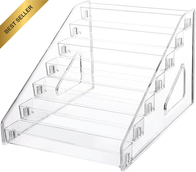 7-Layer Clear Acrylic Organizer for Nail Polish, Essential Oils & Cosmetics