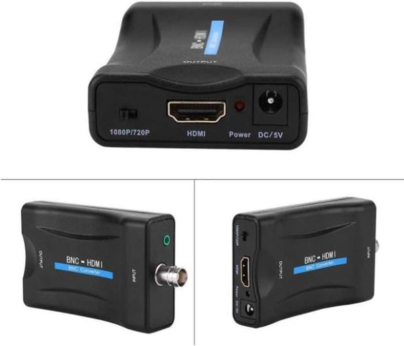 BNC to HDMI Converter Adapter | 1080P Output | Hook Security Camera Dvrs for HD