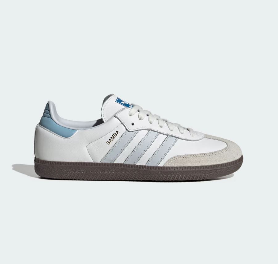 adidas SAMBA OG コアホワイト/ハローブルー/ガム Adidas Samba OG Core White Halo Blue Gum ID2055 Men Casual