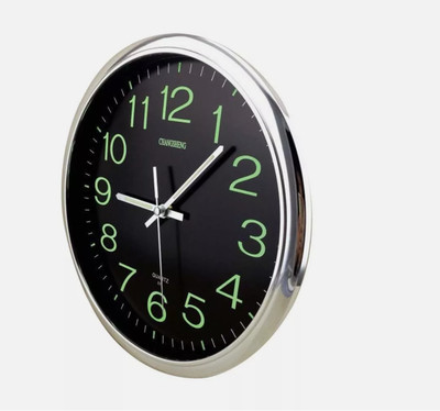 Large 12 inch Modern Battery Wall Clock Luminous Glow Night Light Quartz *US*