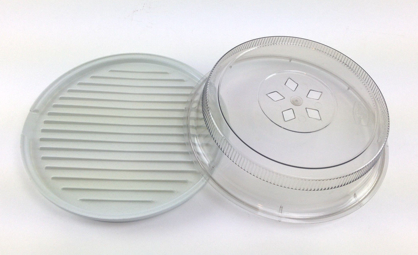 Nordic Ware Hard Plastic Microwave 2-Sided Round Meat Grill & Cover 10