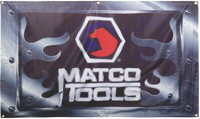 Matco Tools Banner - 3' X 5' WITH GROMMETS Steel Flame Banner PDNV544