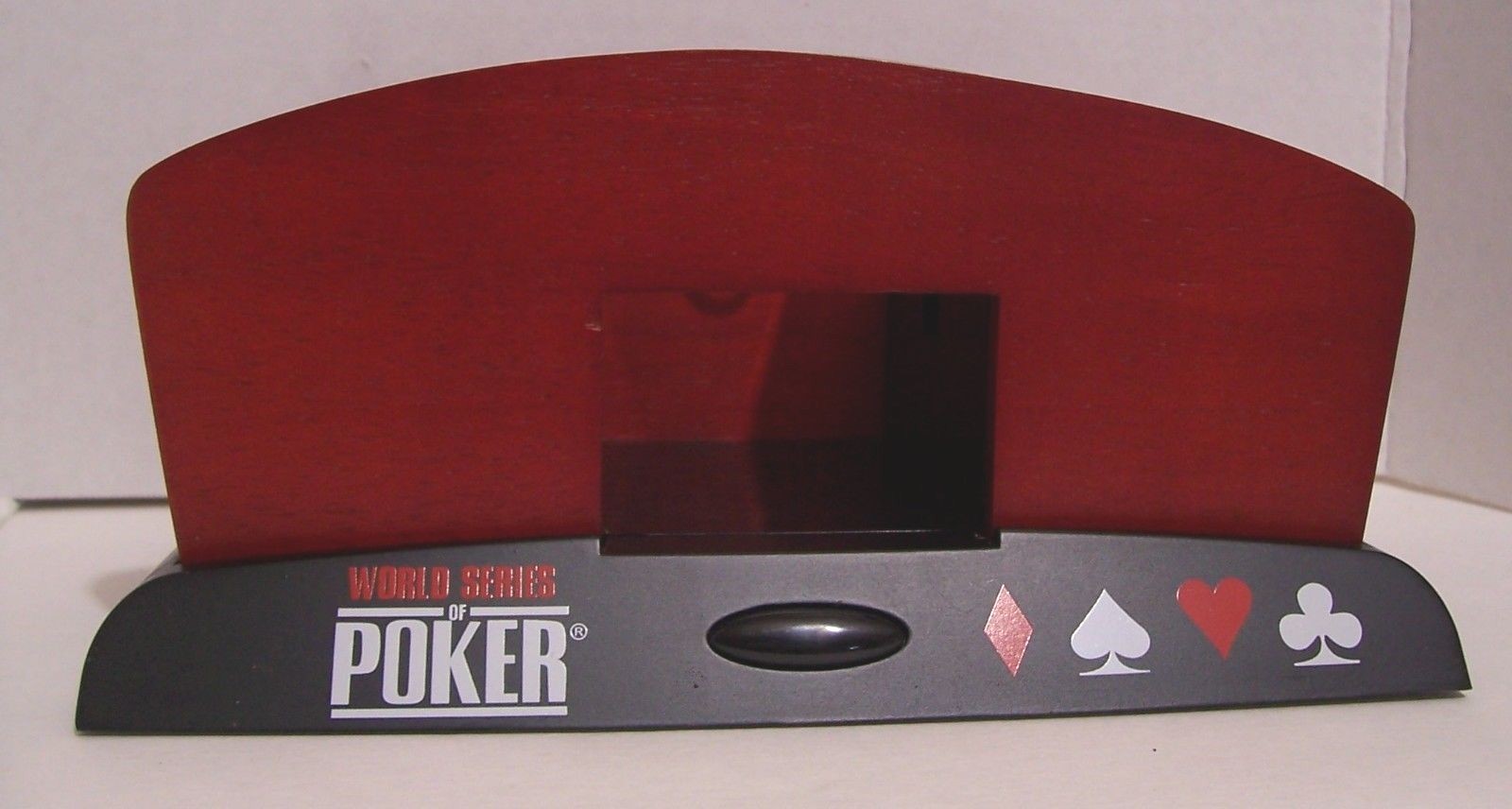 WORLD SERIES OF POKER ELECTRONIC CARD SHUFFLER with REAL WOOD PANELS
