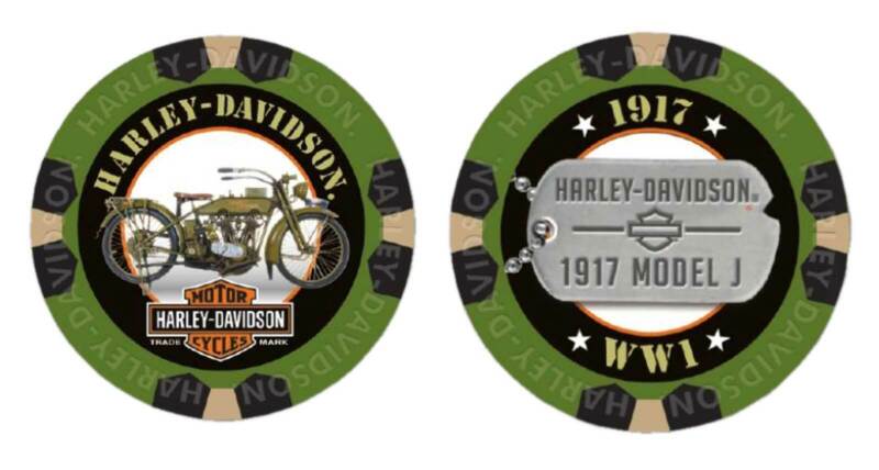 Harley-Davidson Military Series Alpha 1 1917 Model J Collectible Poker Chip 6741