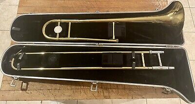 Vintage Buescher Aristocrat  Antique Trombone w/ Original Case 1960 s
