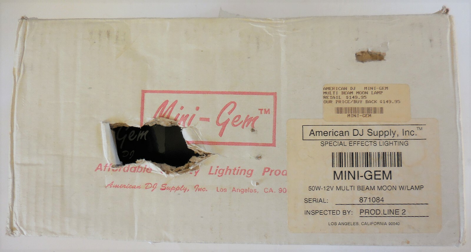 American DJ Mini-Gem Multi Beam Moon Lamp - New Open Box