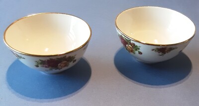 Royal Albert 1998 Fine China Old Country Rose Bowl Made in Indonesia (LOT of 2)