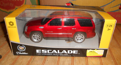 BRAND NEW IN ORIGINAL PACKAGE BRAHA CADILLAC ESCALADE LICENSE FRICTION CAR 1:24