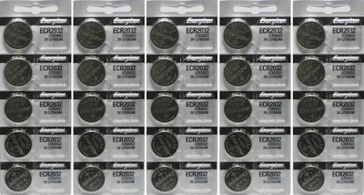 25 Energizer 2032 Battery CR2032 Lithium 3v 