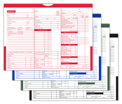 PRINTED COLOR TOP DEAL ENVELOPES DEAL JACKETS CAR DEALER 4 COLORS 500 PER PACK
