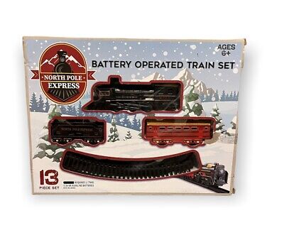 NORTH POLE EXPRESS Battery Operated Train set 13 PC Christmas Gift Set New 2021