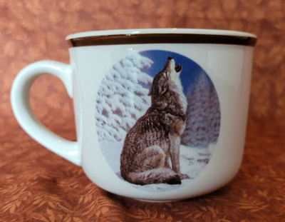 NATIONAL WILDLIFE FEDERATION COFFEE MUG - AMERICAN WILDERNESS - WOLF