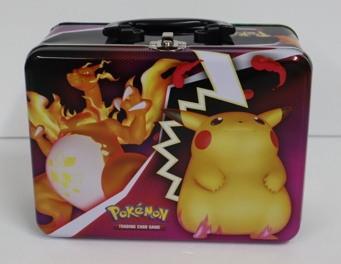 Pokemon Fall Collectors Chest Tin Lunchbox Charizard Pikachu