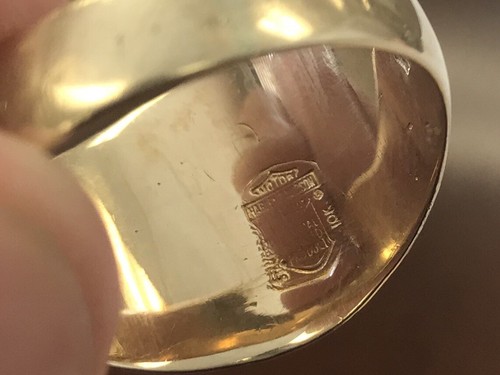Men’s 10k Yellow Gold Harley Davidson Black Hills Gold Ring Size 14.5