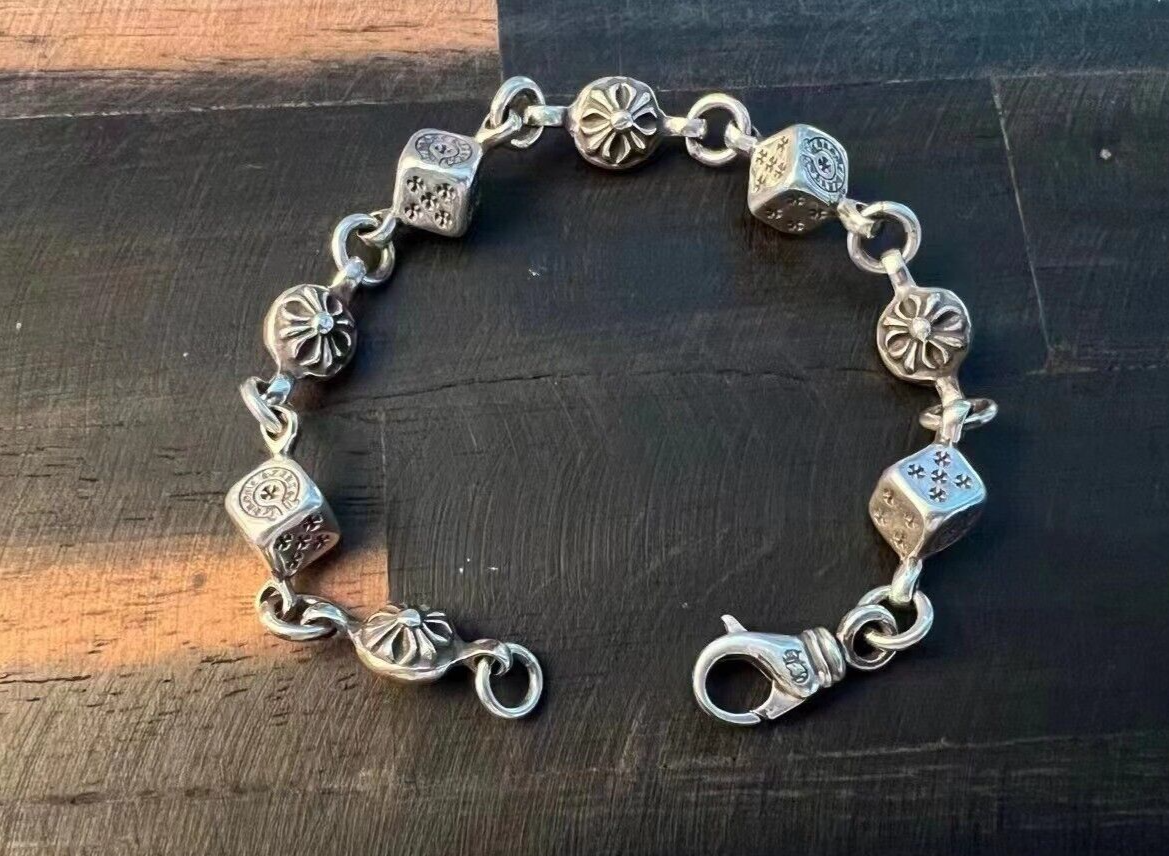 DICE AND CROSSBALL BRACELET - Chrome World JP