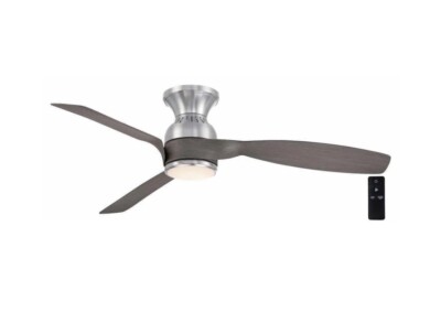 Halwin 52 in. Integrated CCT LED Indoor/Outdoor Brushed Nickel Ceiling Fan