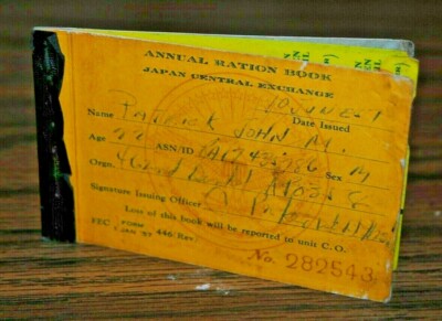Annual Ration Book Japan Central Exchange #282543 June 1957 w/Coupons