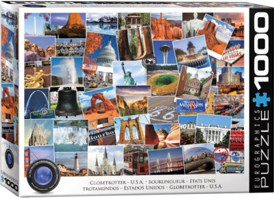 USA Globetrotter 1000 Piece Jigsaw Puzzle Eurographics New