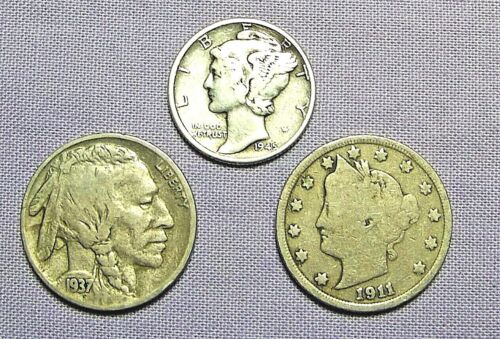   Collection Mix Lot of 3  RARE US Coins NO LONGER FOUND IN POCKET CHANGE