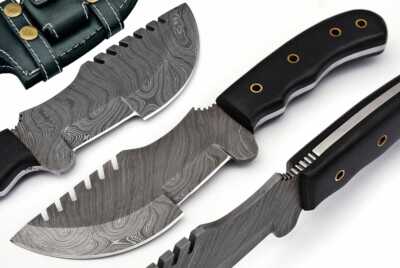 Aisha Tech Premium Quality Damascus steel Tracker Knife Micarta Handle AT-2318