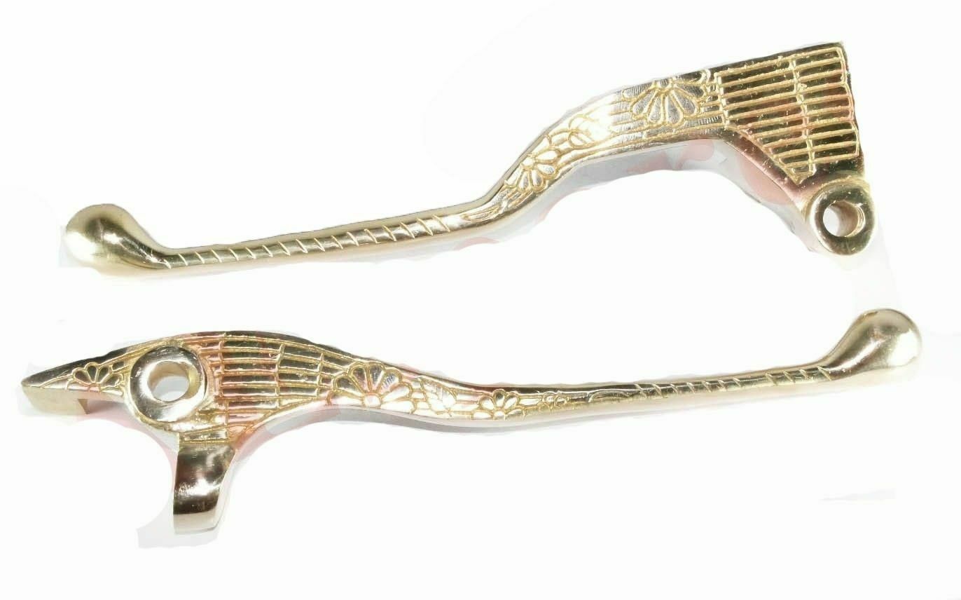 Fits Royal Enfield Classic Electra Engraved Disc Brake & Clutch Lever Set 