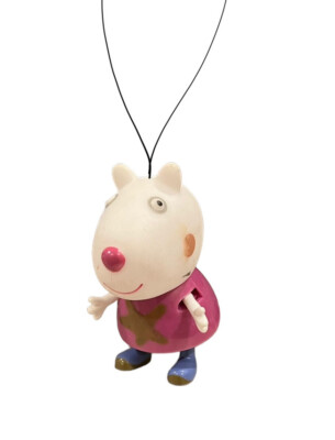 Peppa Pig Susie Suzy Sheep 2  Figure Ornament Pvc Figurine Charm Dangler Gift