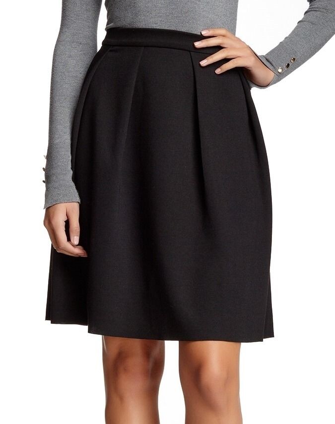 Dantelle Black 121249 Womens Casual Ponte Pleated Skirt Size Medium