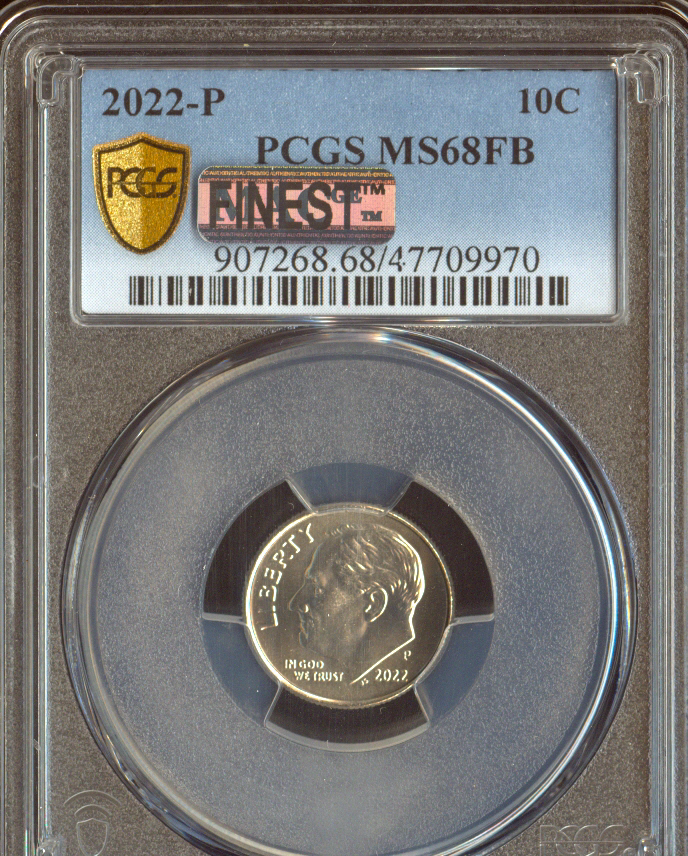 2022 P ROOSEVELT DIME NGC MS68 FB MAC FINEST & SPOTLESS POP-6 .