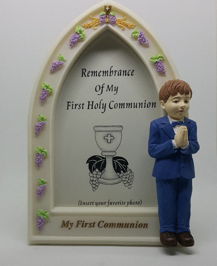 Remberance of My First Holy Communion Picture Vintage Boy Singer Photo Frame NIB