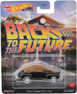 Hot Wheels 2023 Premium Retro Back to The Future Ford Super Deluxe w/Manure