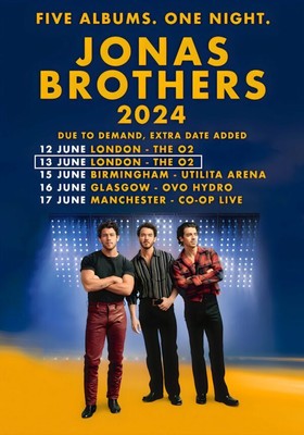 THE JONAS BROTHERS Five Albums, One Night 2024 UK Tour Poster Print
