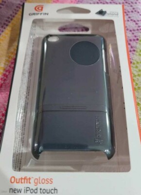 NEW GRIFFIN OUTFIT GLOSS IPOD TOUCH HARDSHELL CASE BLACK MICRO STAND INCLUDED