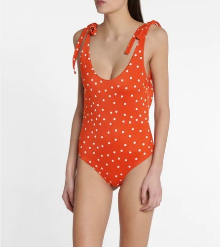 JOHANNA ORTIZ 278198 Women's Cave Explorer polka-doe swimsuit, Tangerine, S