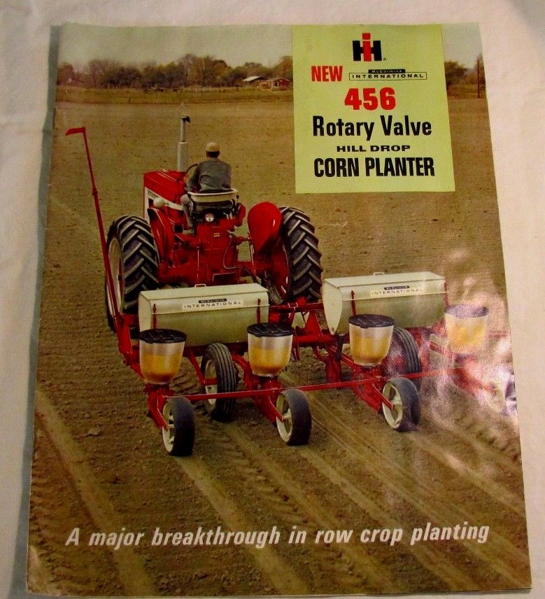 VINTAGE INTERNATIONAL HARVESTER 456 ROTARY VALVE CORN PLANTER COLOR BROCHURE