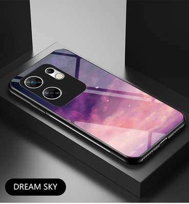 For Infinix Zero 30 4G, Luxury Hybrid Space Shell Glass Hard Back Case Cover