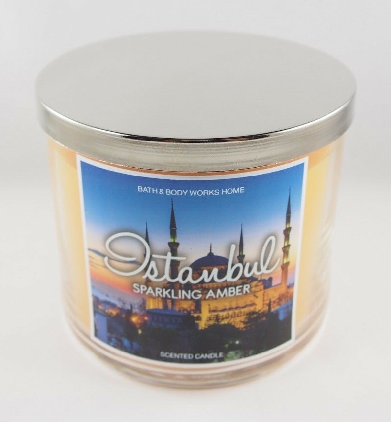 (1) Bath & Body Works Istanbul Sparkling Amber 3-wick Scented Candle 14.5oz